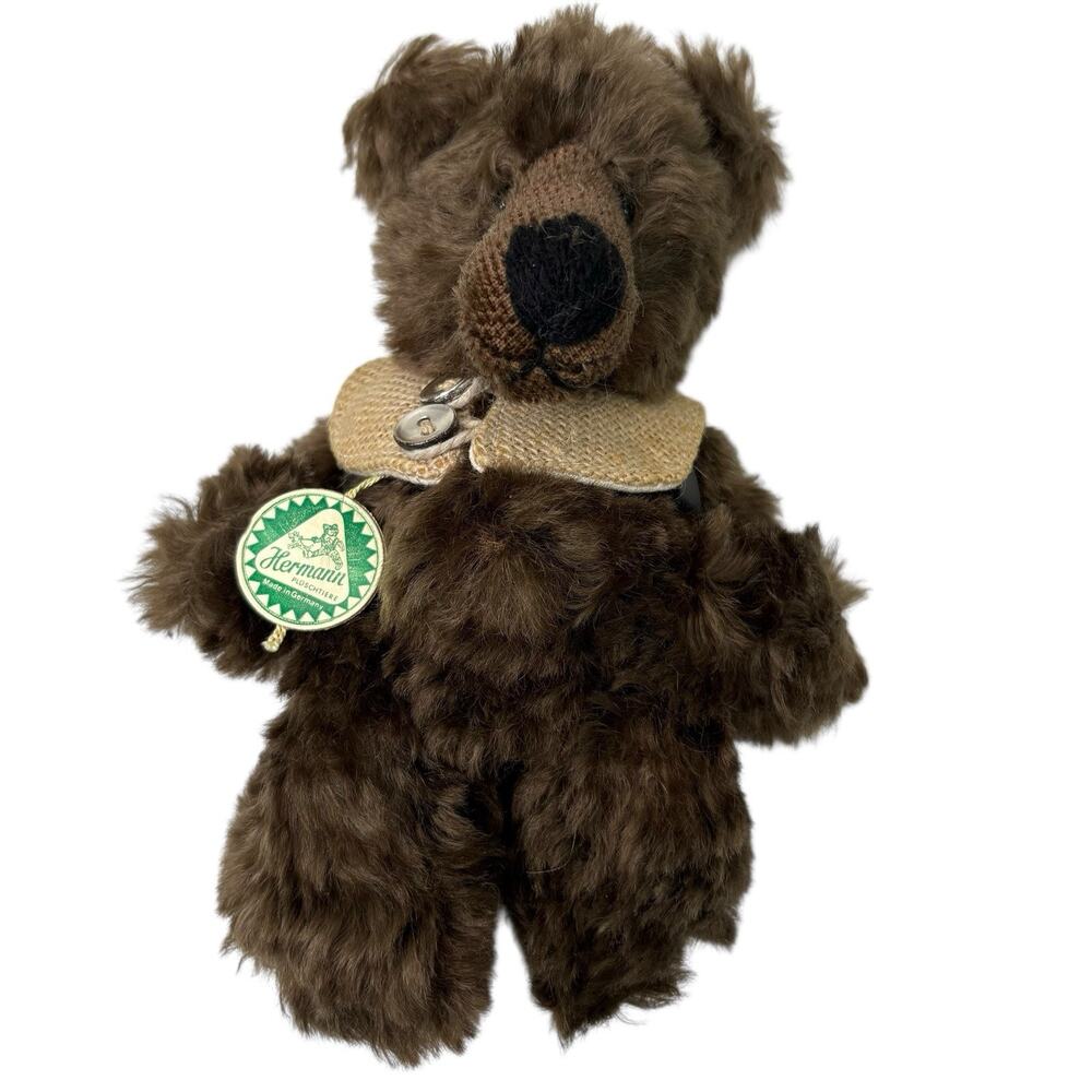 Hermann Teddy Bear Mohair Made in Germany Jointed Vintage Plush w/ Tag